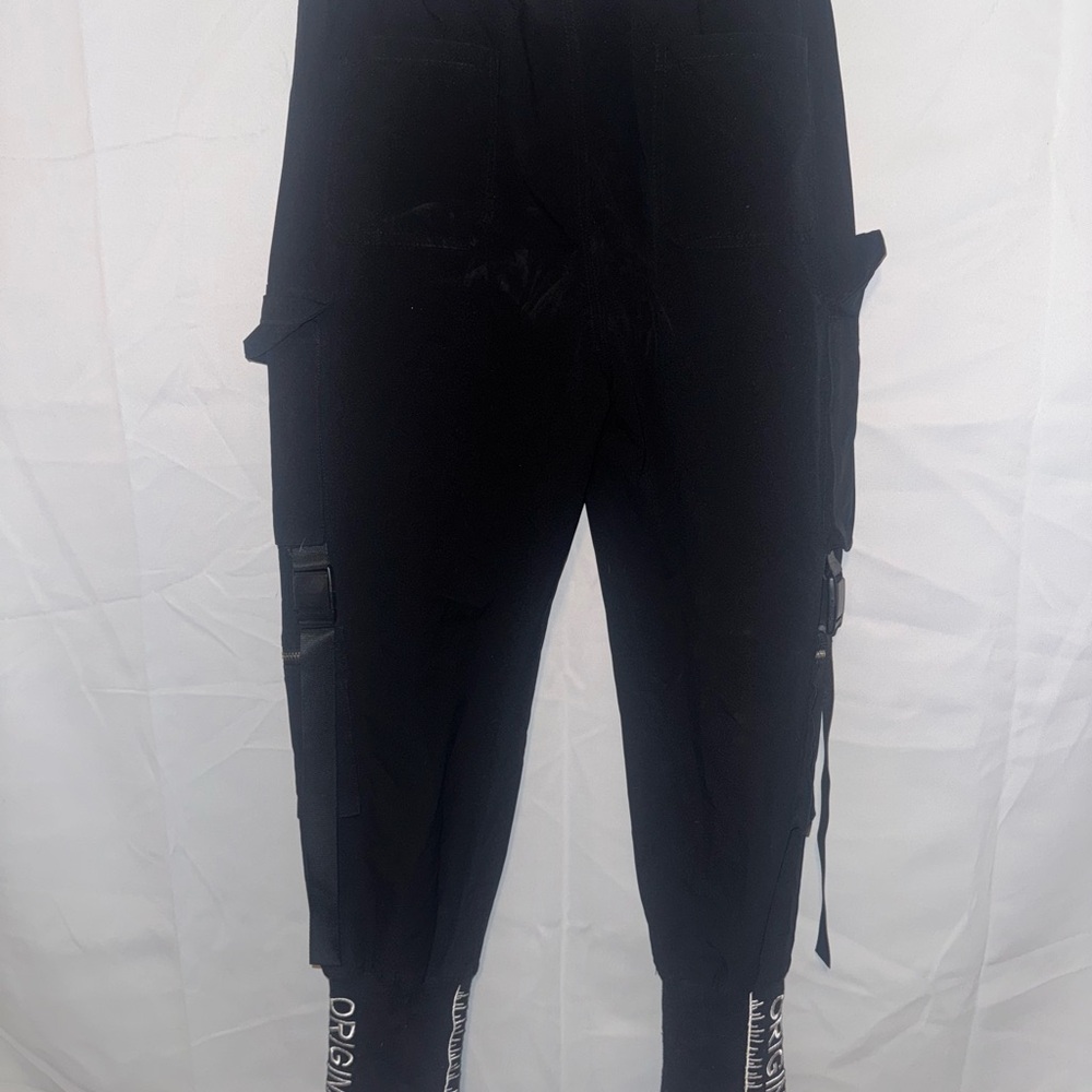 Aelfric Eden Men's Black Joggers Pants Multi-Pockets - Picture 2 of 5